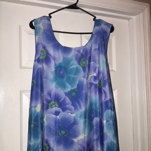 Terri maxi blue and purple floral dress